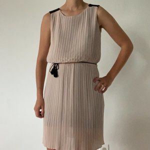 Pleated Nude Dress - Size S - Jennifer Lopez